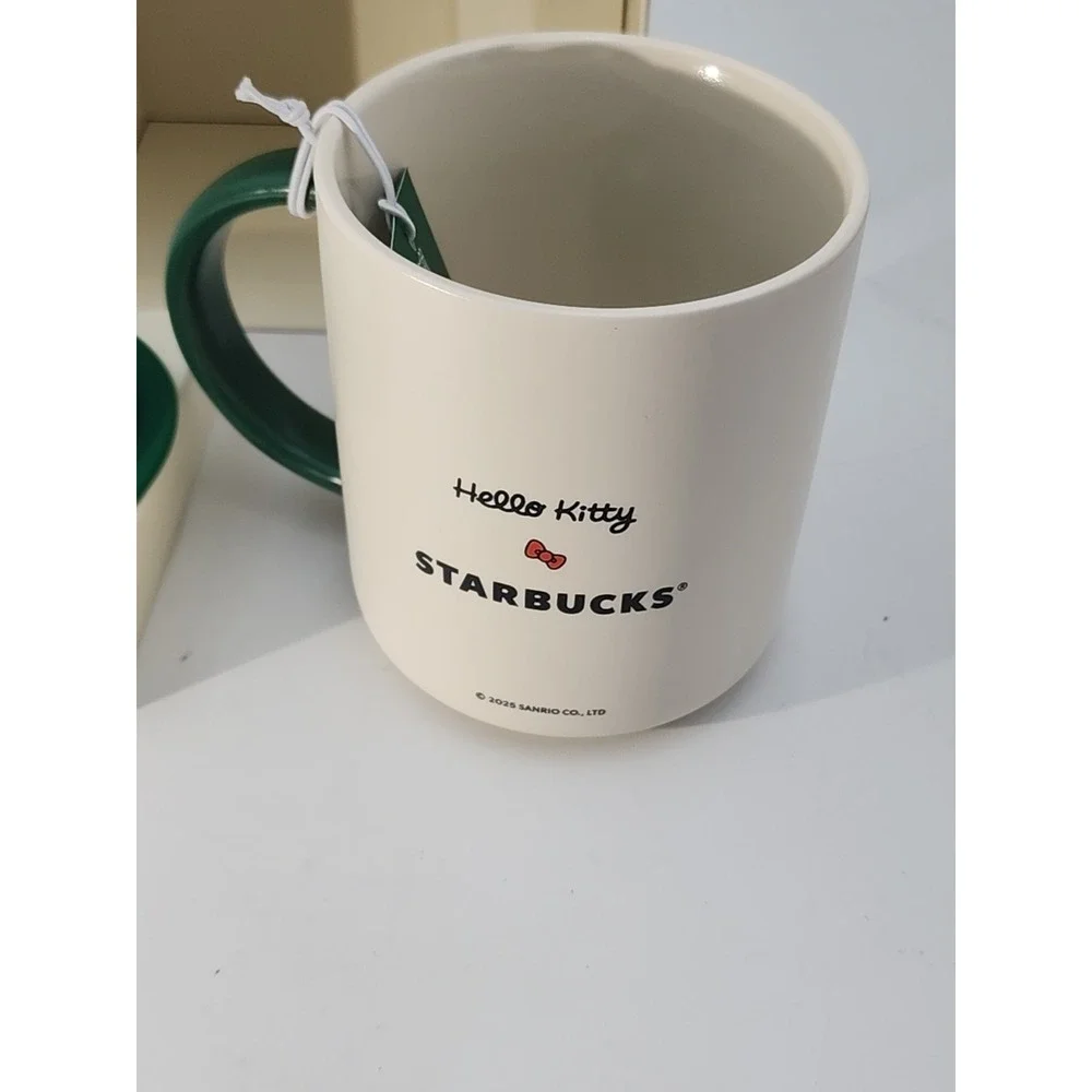 STARBUCKS x HELLO KITTY Ceramic Bow Top 16oz Mug -‎ Together In Fun Forever-NIB